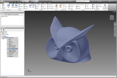 inventor mesh to solid|Import STL mesh files into Autodesk Inventor – Pinter .